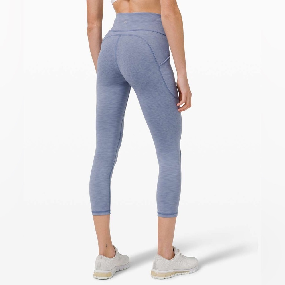Lululemon Invigorate High-Rise Crop 23" Heathered Water Drop Size 6